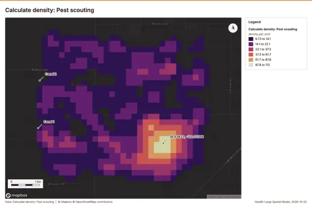 Calculate density: Pest scouting