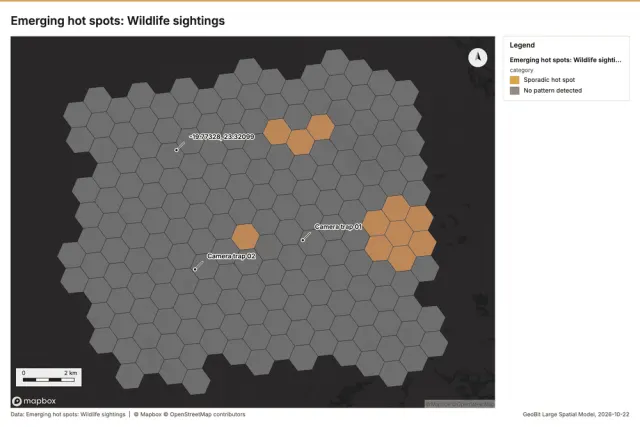 Emerging hot spots: Wildlife sightings