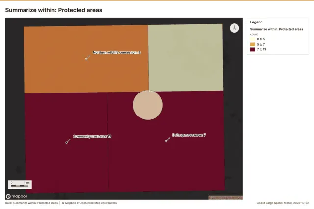 Summarize within: Protected areas