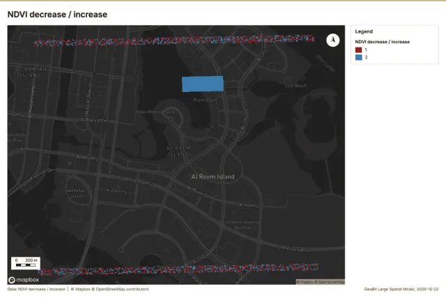 NDVI decrease / increase