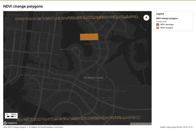 NDVI change polygons