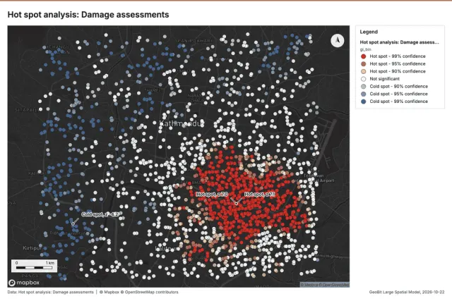 Hot spot analysis: Damage assessments
