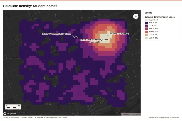 Calculate density: Student homes