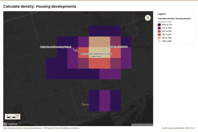 Calculate density: Housing developments