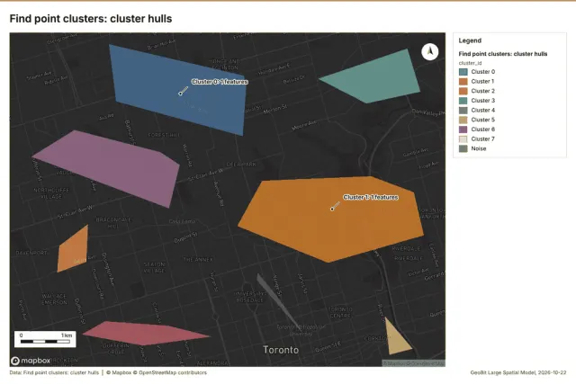 Find point clusters: cluster hulls