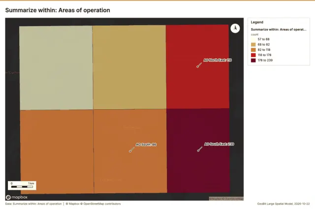 Summarize within: Areas of operation