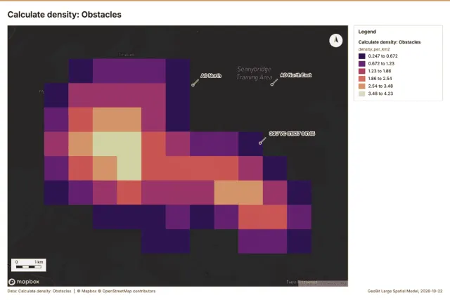 Calculate density: Obstacles