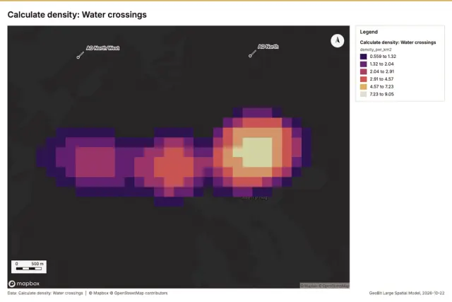 Calculate density: Water crossings
