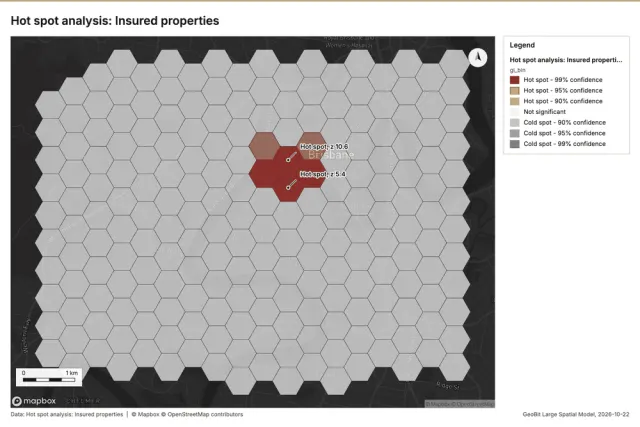 Hot spot analysis: Insured properties
