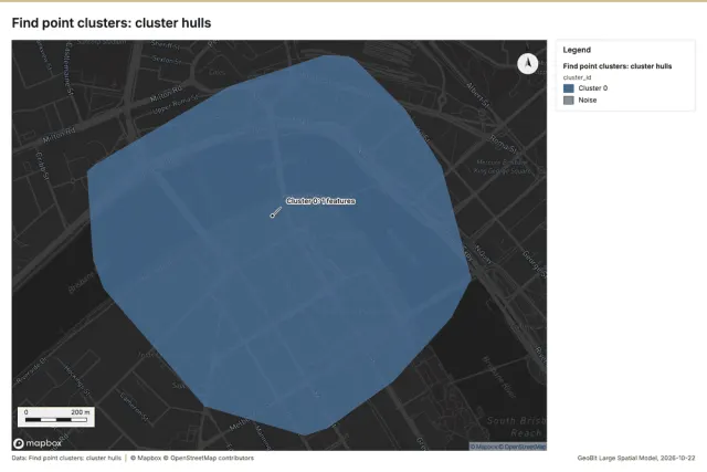 Find point clusters: cluster hulls