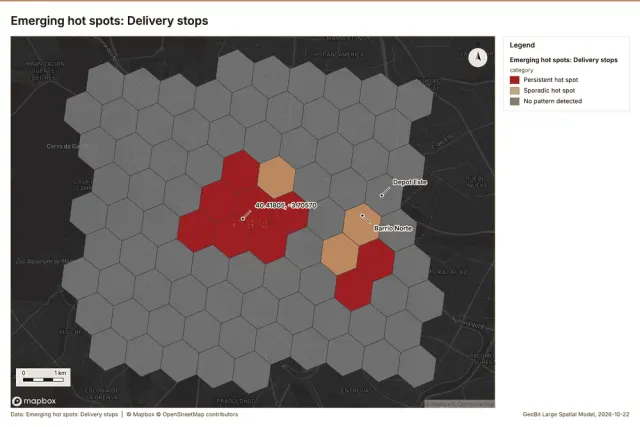 Emerging hot spots: Delivery stops