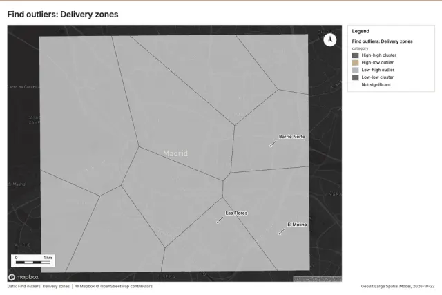 Find outliers: Delivery zones