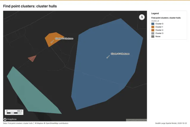 Find point clusters: cluster hulls