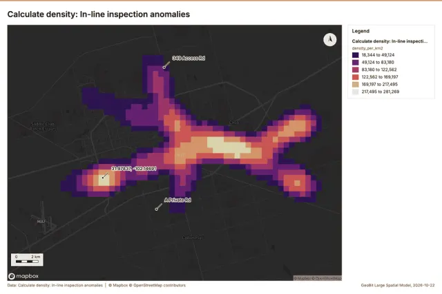 Calculate density: In-line inspection anomalies