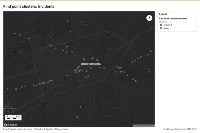 Find point clusters: Incidents