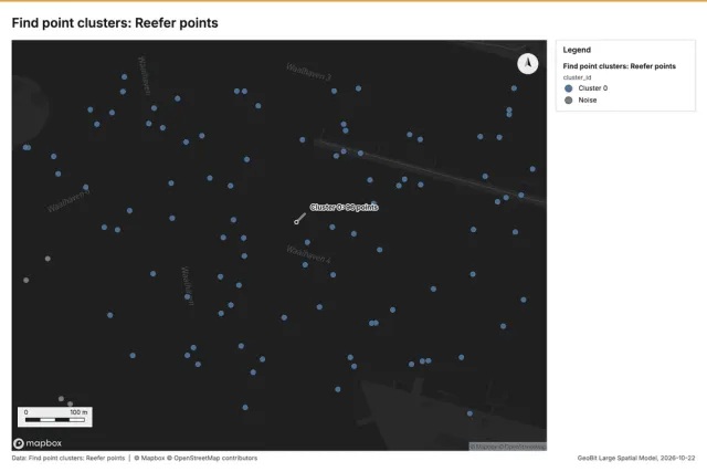 Find point clusters: Reefer points