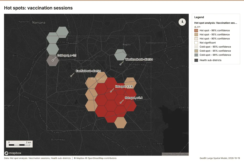 Hot spots: vaccination sessions
