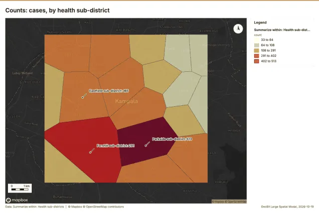 Counts: cases, by health sub-district