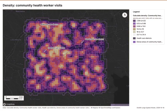 Density: community health worker visits