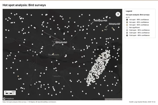 Hot spot analysis: Bird surveys
