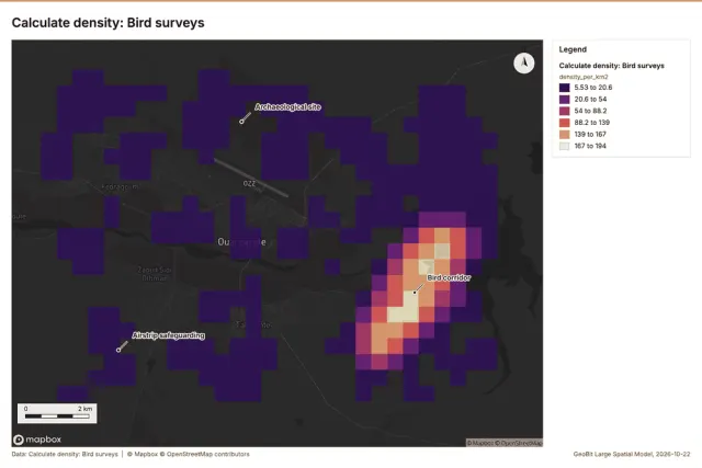 Calculate density: Bird surveys