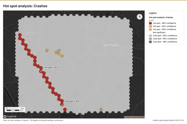 Hot spot analysis: Crashes