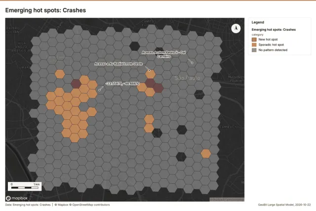 Emerging hot spots: Crashes