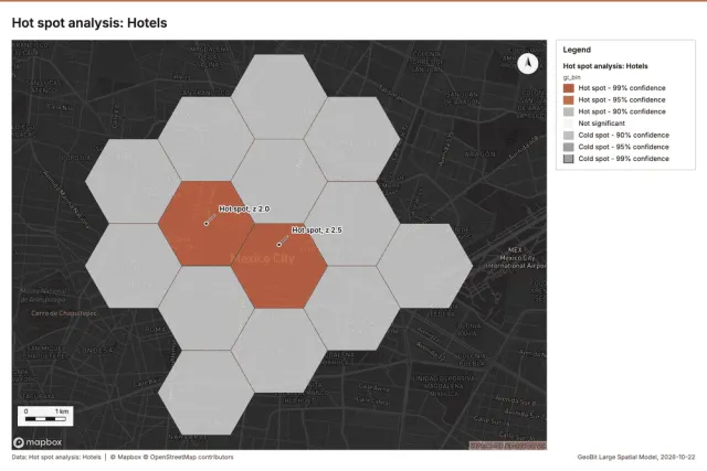 Hot spot analysis: Hotels