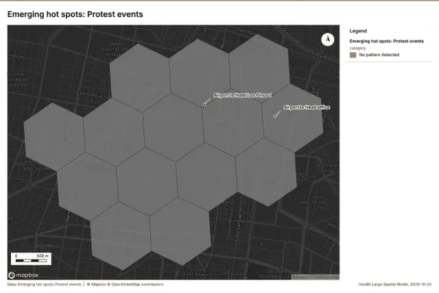Emerging hot spots: Protest events