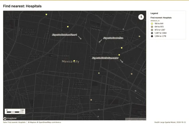 Find nearest: Hospitals