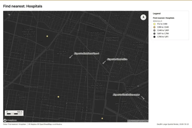 Find nearest: Hospitals