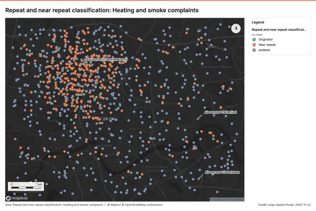 Repeat and near repeat classification: Heating and smoke complaints