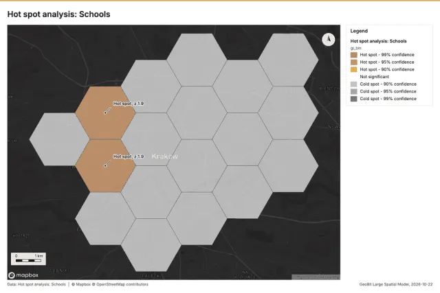 Hot spot analysis: Schools