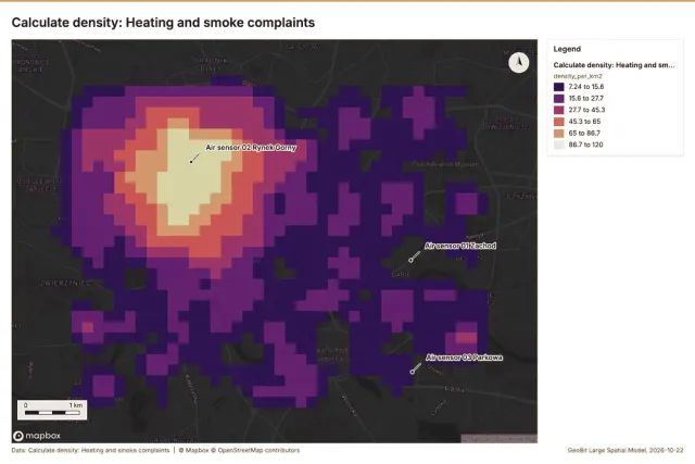 Calculate density: Heating and smoke complaints