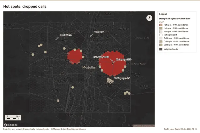 Hot spots: dropped calls