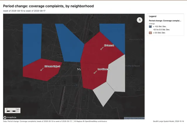 Period change: coverage complaints, by neighborhood