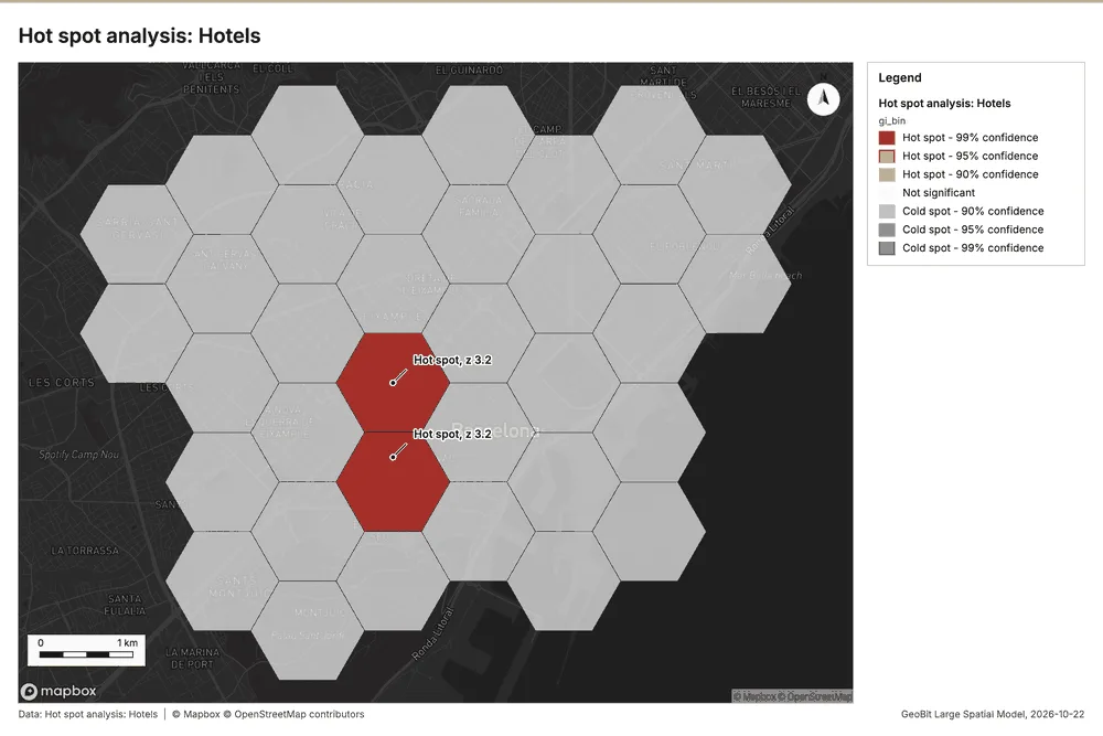 Hot spot analysis: Hotels