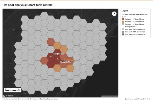 Hot spot analysis: Short-term rentals