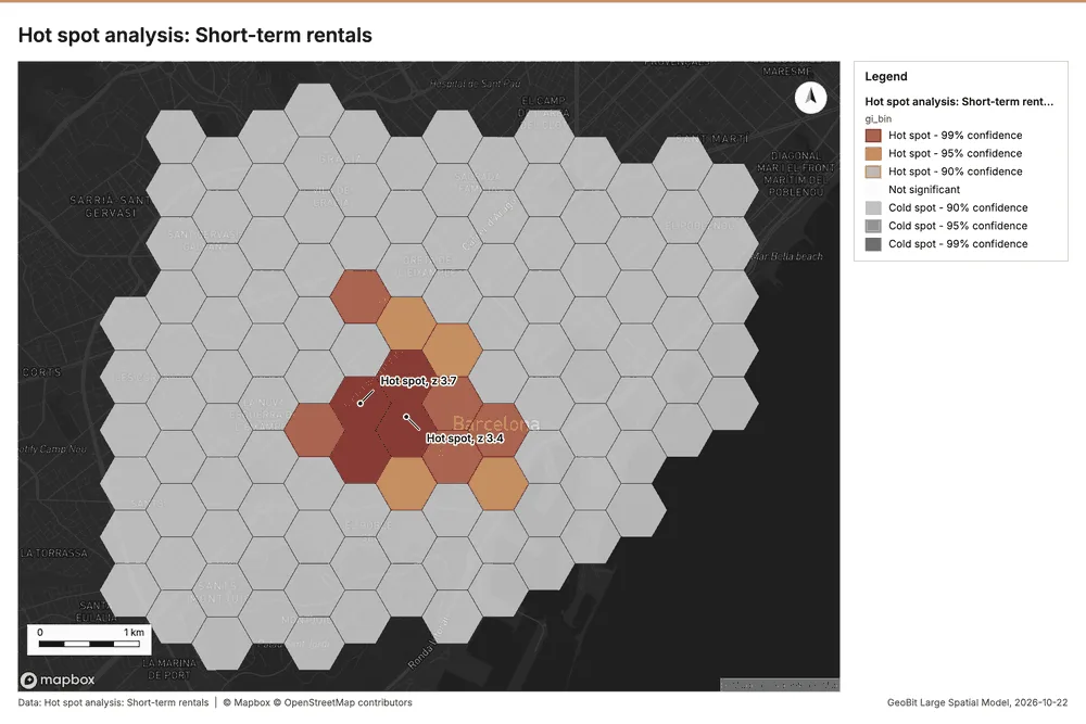 Hot spot analysis: Short-term rentals