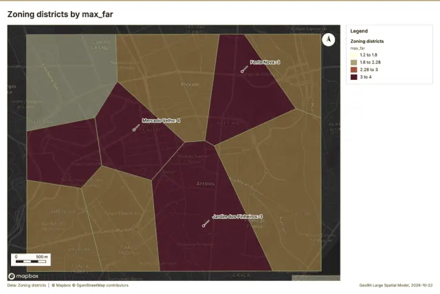 Zoning districts by max_far