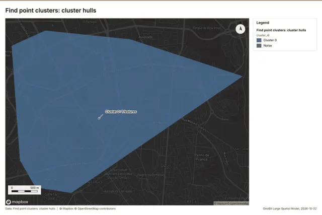 Find point clusters: cluster hulls