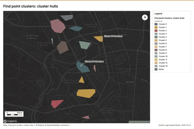 Find point clusters: cluster hulls