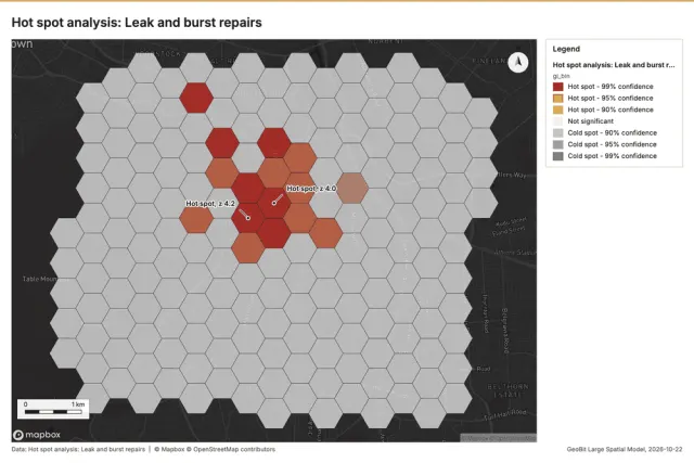 Hot spot analysis: Leak and burst repairs