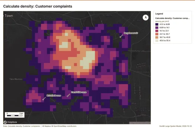 Calculate density: Customer complaints