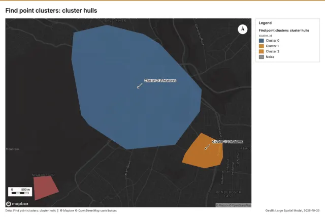 Find point clusters: cluster hulls