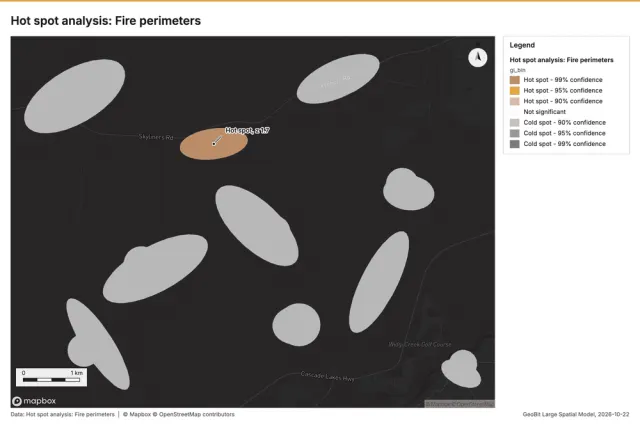 Hot spot analysis: Fire perimeters